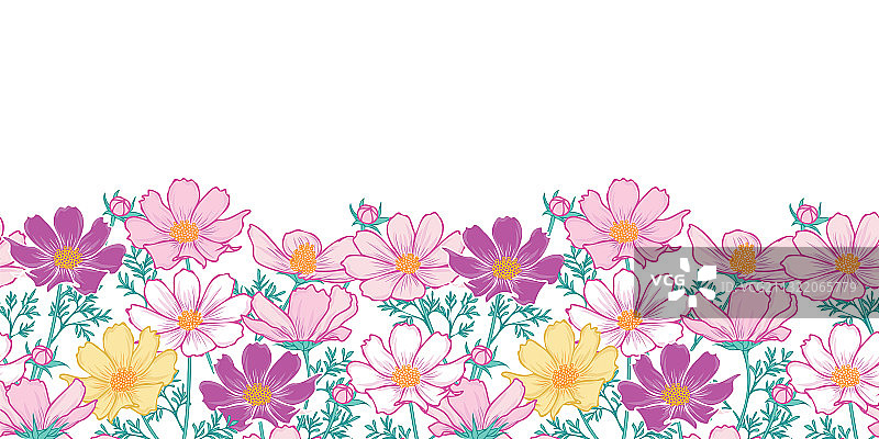 小苍兰花卉无缝图案图片素材