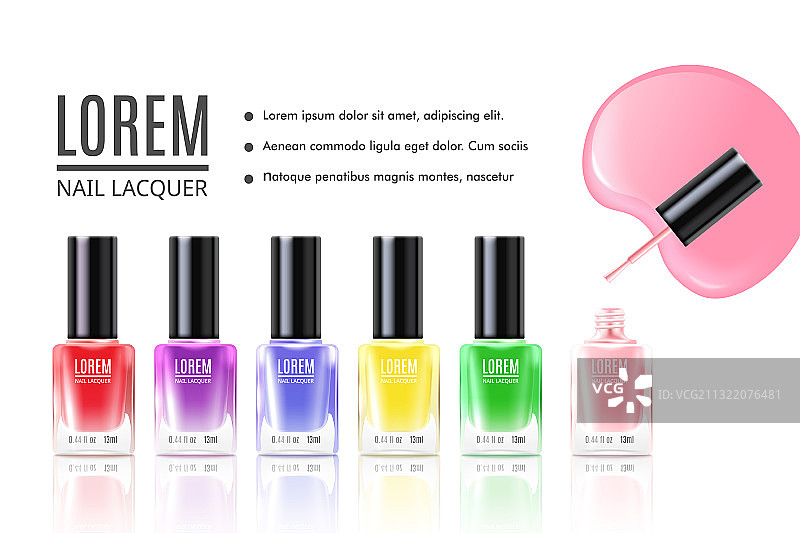 美甲网站着陆页扁平风图片素材