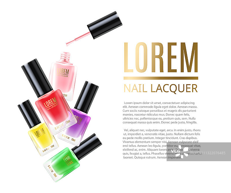指甲油瓶banner背景图片素材