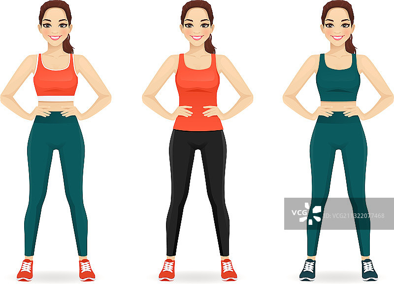 运动女性套装图片素材