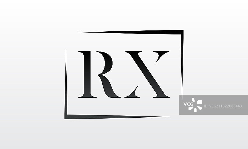 首字母RX创意现代标志图片素材