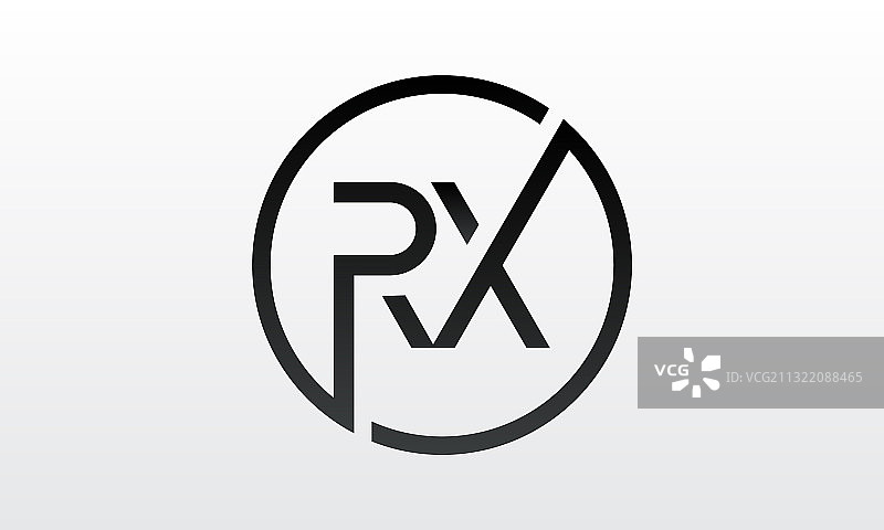 首字母RX创意现代标志图片素材