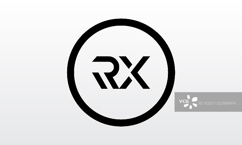 首字母RX创意现代标志图片素材