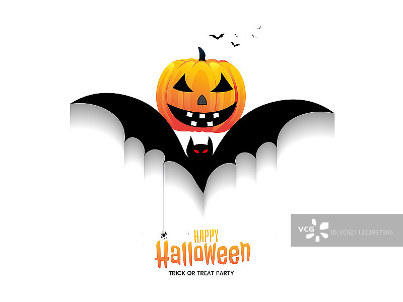 蝙蝠剪影和黄色万圣节 banner图片素材