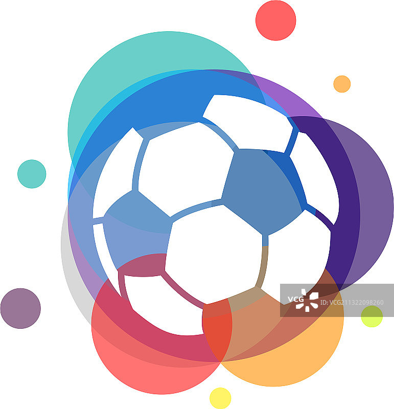 彩色足球标志简约球形标志图片素材