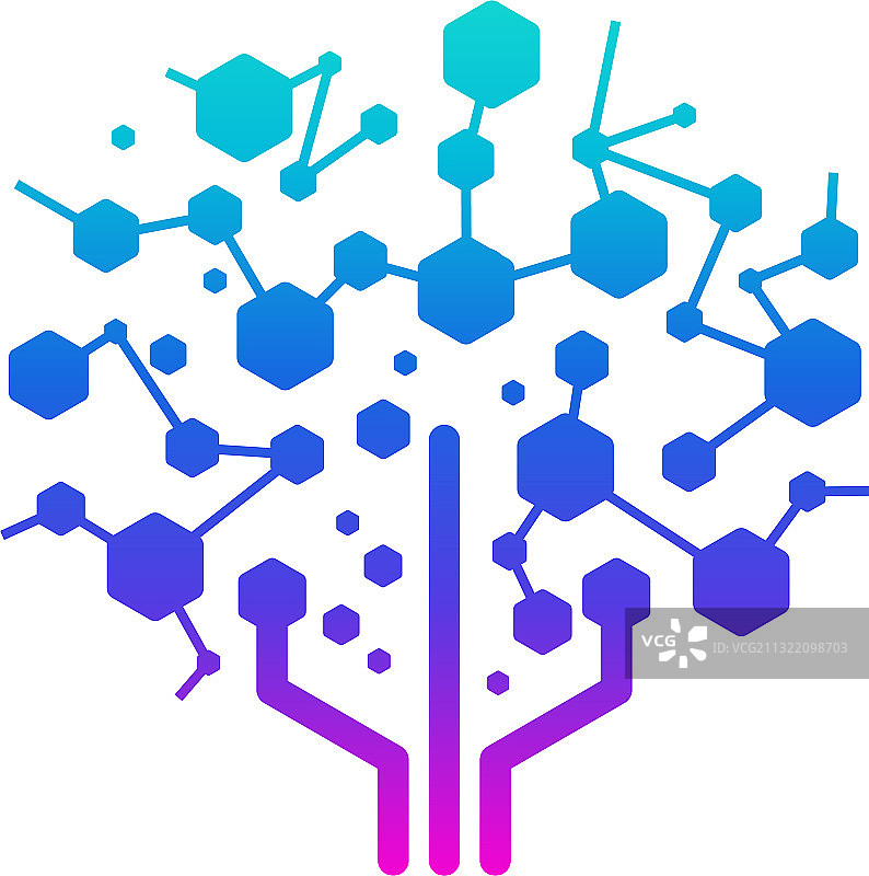 现代树形数字树Logo设计概念图片素材