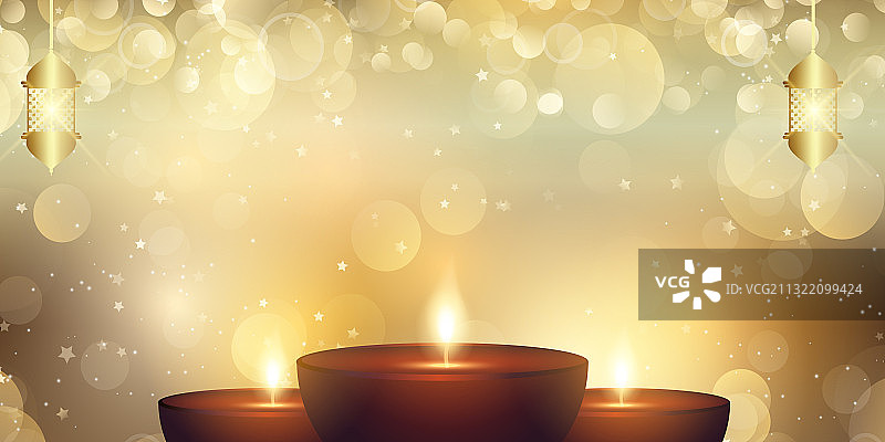 排灯节灯光banner设计图片素材