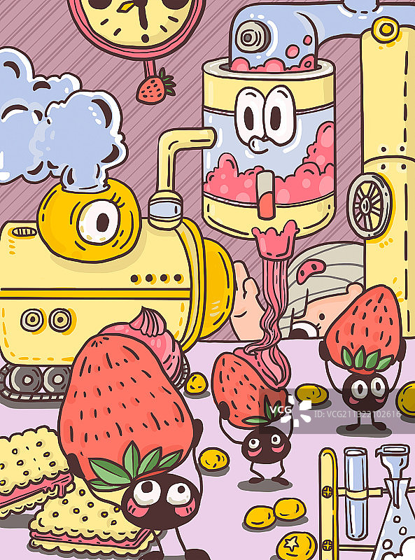 草莓工厂图片素材