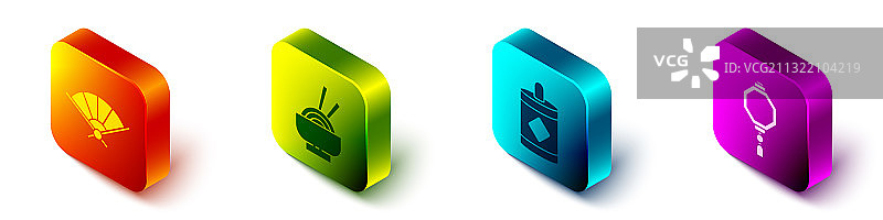 2.5D纸质中国折扇亚洲风素材图片素材