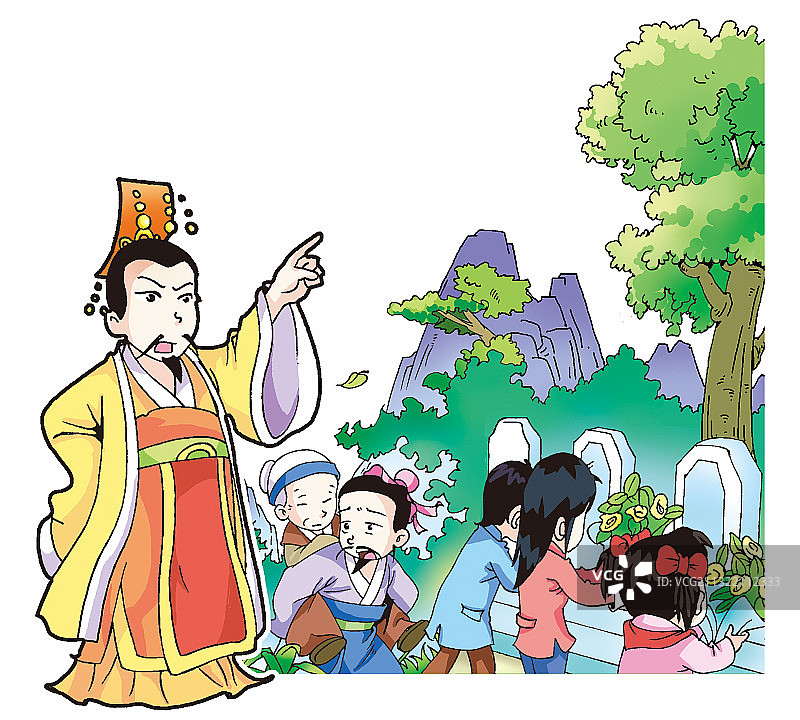 插画：清明节的来历图片素材