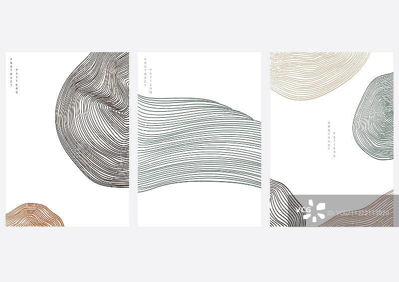 带有线条图案的抽象景观背景图片素材