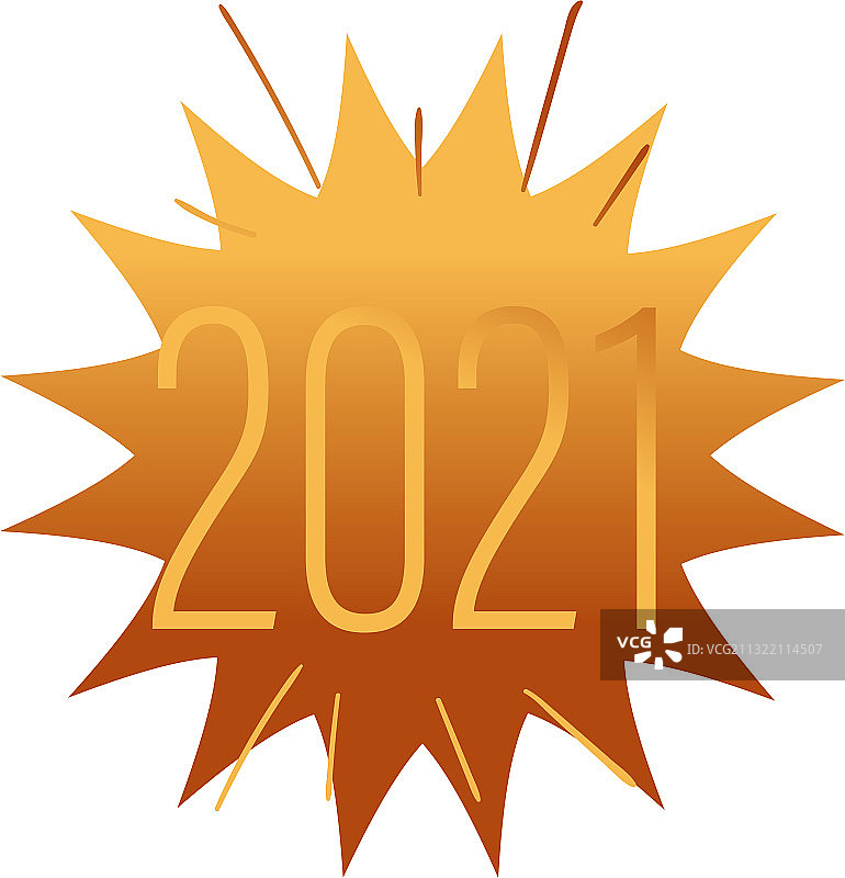2021爆炸气泡金色渐变风格图标图片素材