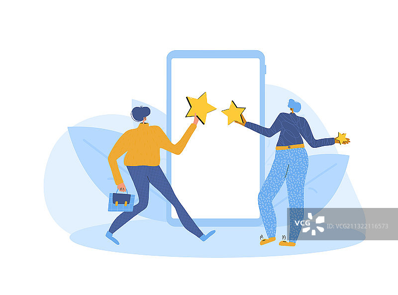 手捧星星的反馈概念人群图片素材