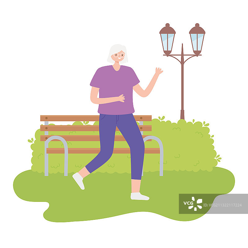 身穿运动装的中年妇女图片素材