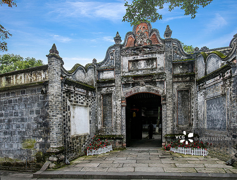 四川省大邑县刘文彩庄园牌楼图片素材