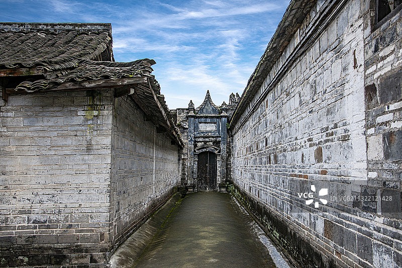 四川省大邑县刘文彩庄园牌楼图片素材