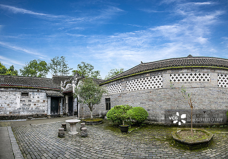 四川省大邑县刘文彩庄园牌楼图片素材