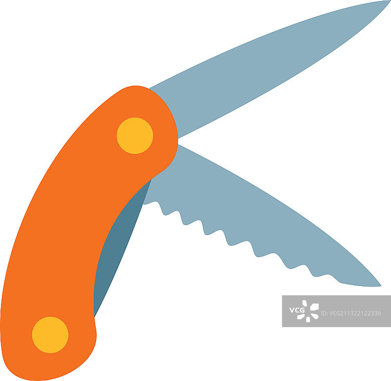 扁平风格的袖珍小刀图标图片素材