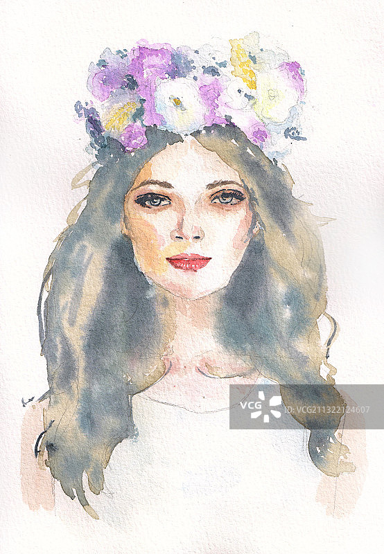 花冠少女图片素材