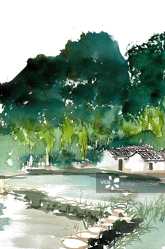 绿水青山图片素材