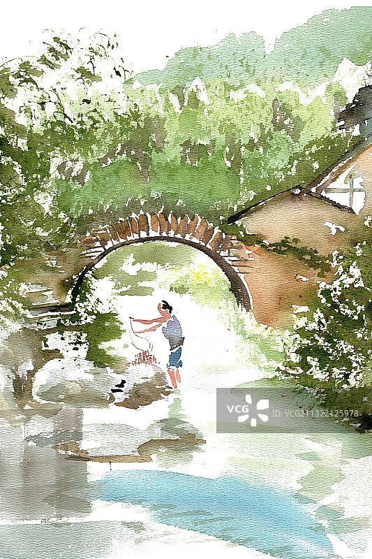 山中闲居图片素材