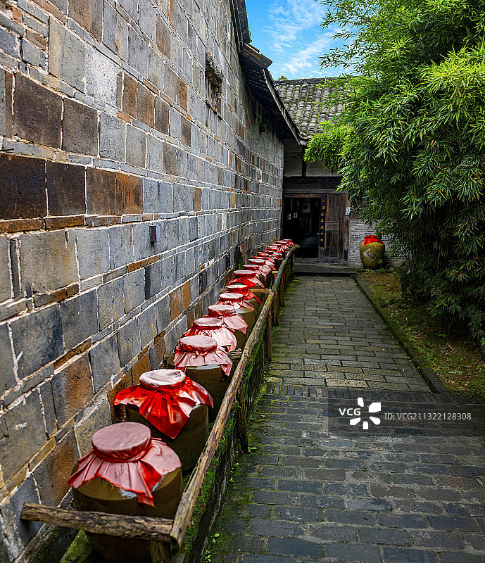 四川省大邑县刘文彩庄园酒房图片素材