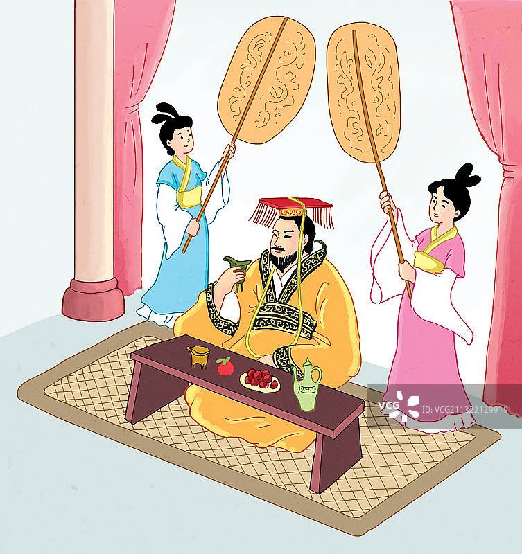 皇帝饮酒作乐图片素材