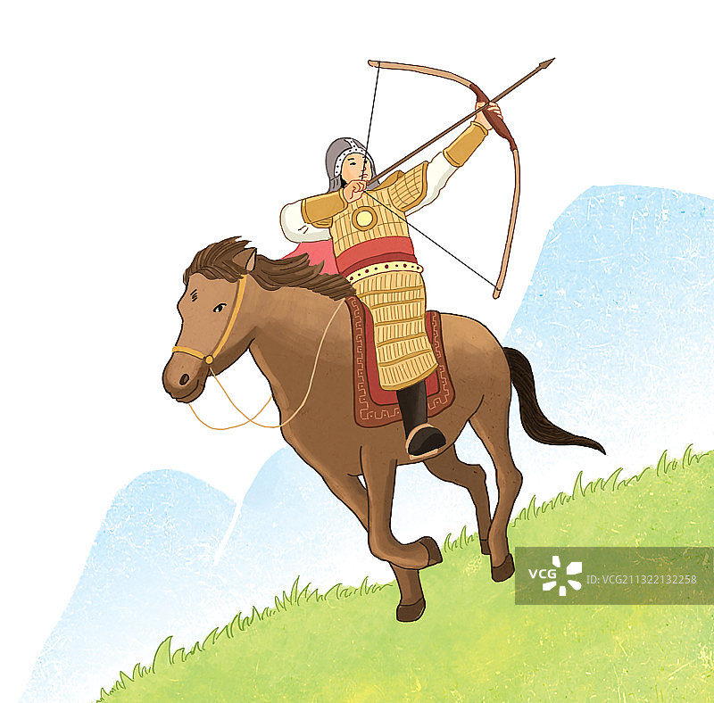 将军射箭图片素材
