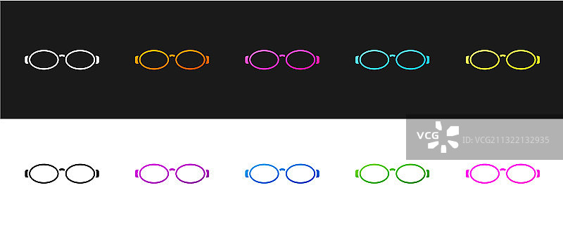 黑色背景游泳镜图标图片素材