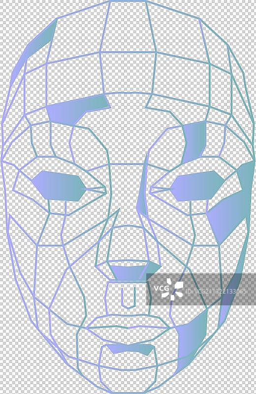 科技元素人脸识别技术面部人体器官图片素材