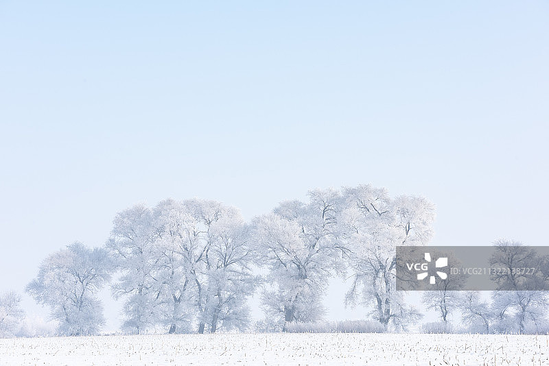 吉林省吉林市东北松花江韩屯雾凇岛图片素材