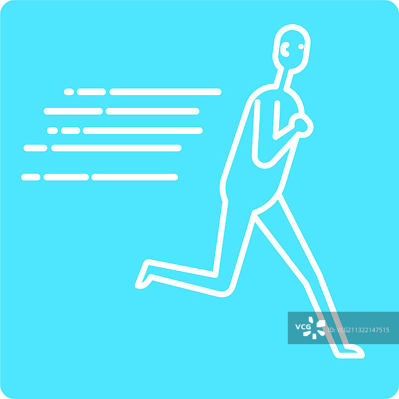 彩色背景上的奔跑人物图片素材