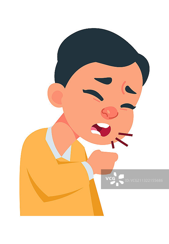 感染冠状病毒疾病的男孩图片素材