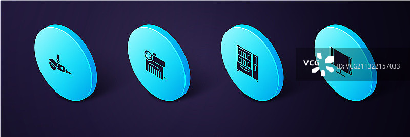 2.5D智能电视自动售货机场景图片素材