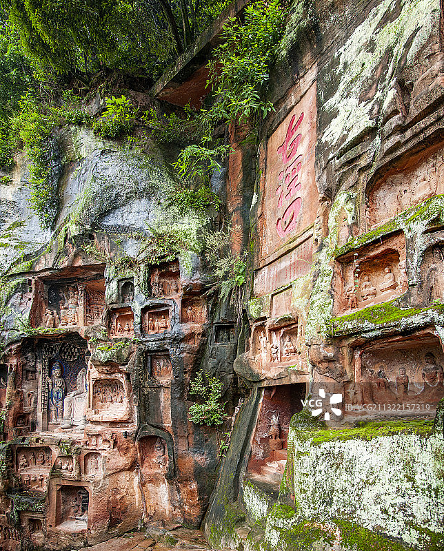 四川省乐山市夹江县千佛岩图片素材