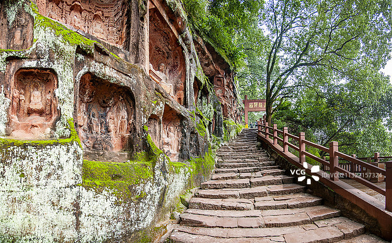四川省乐山市夹江县千佛岩图片素材