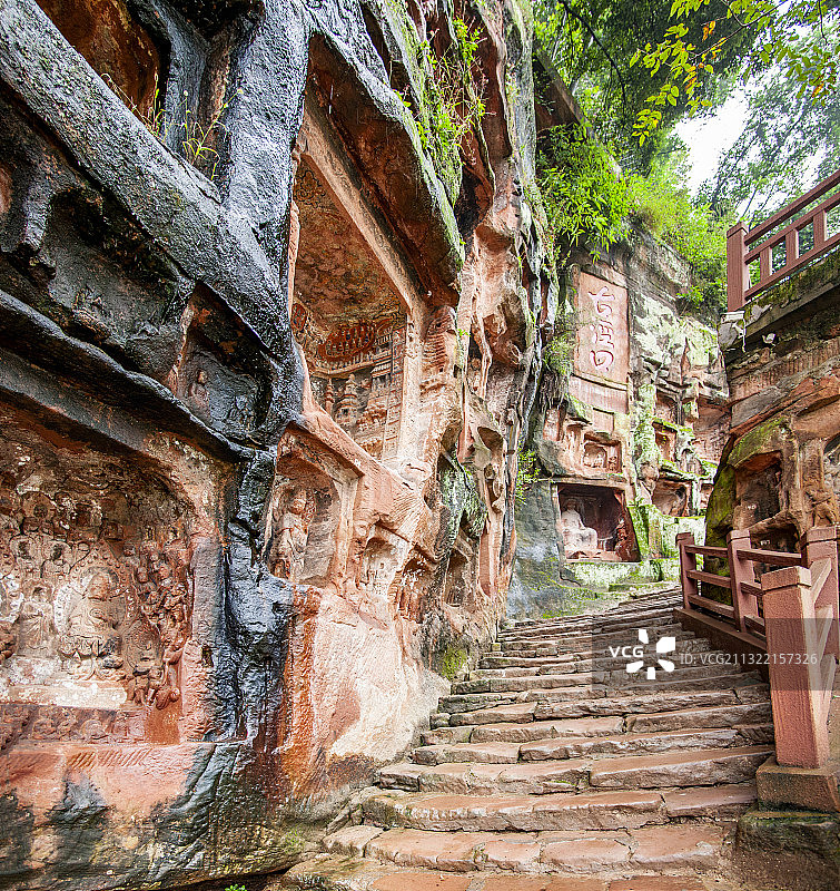 四川省乐山市夹江县千佛岩图片素材