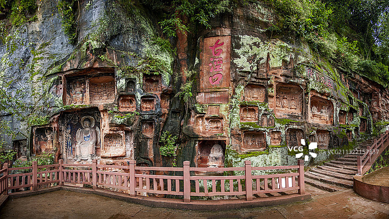 四川省乐山市夹江县千佛岩图片素材