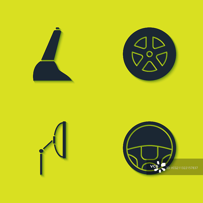 汽车手刹方向盘挡风玻璃图片素材