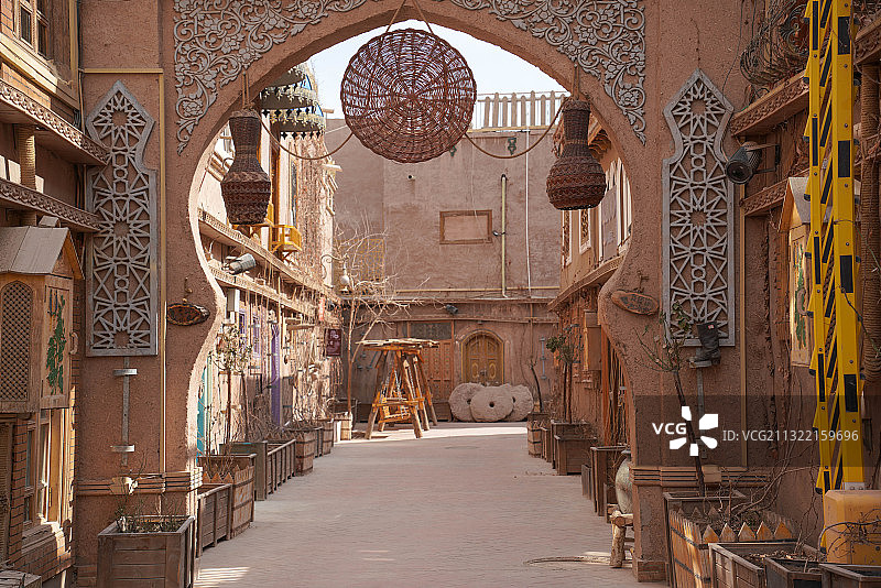 3月初的喀什古城图片素材