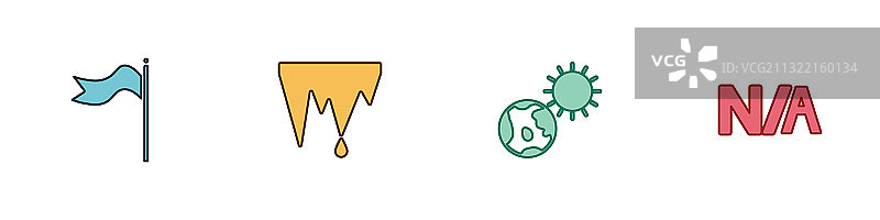 气象风向袋风向标冰柱地球图片素材