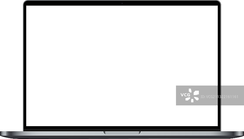 现代深银色笔记本电脑模型图片素材