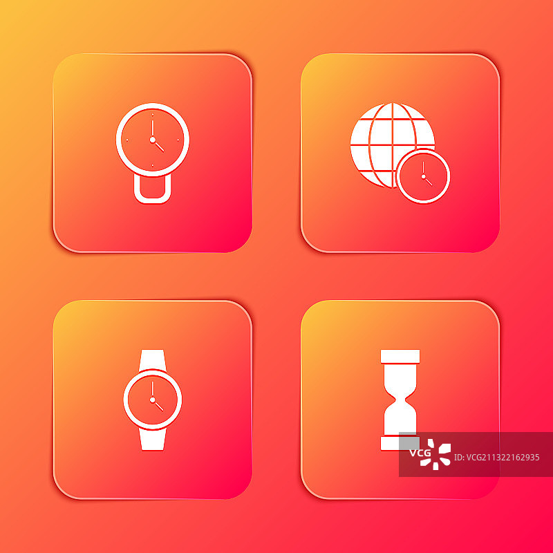 世界时钟腕表与旧物图片素材