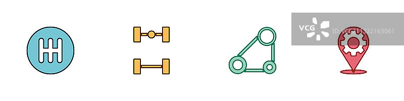 汽车换挡杆底盘正时皮带套件图片素材