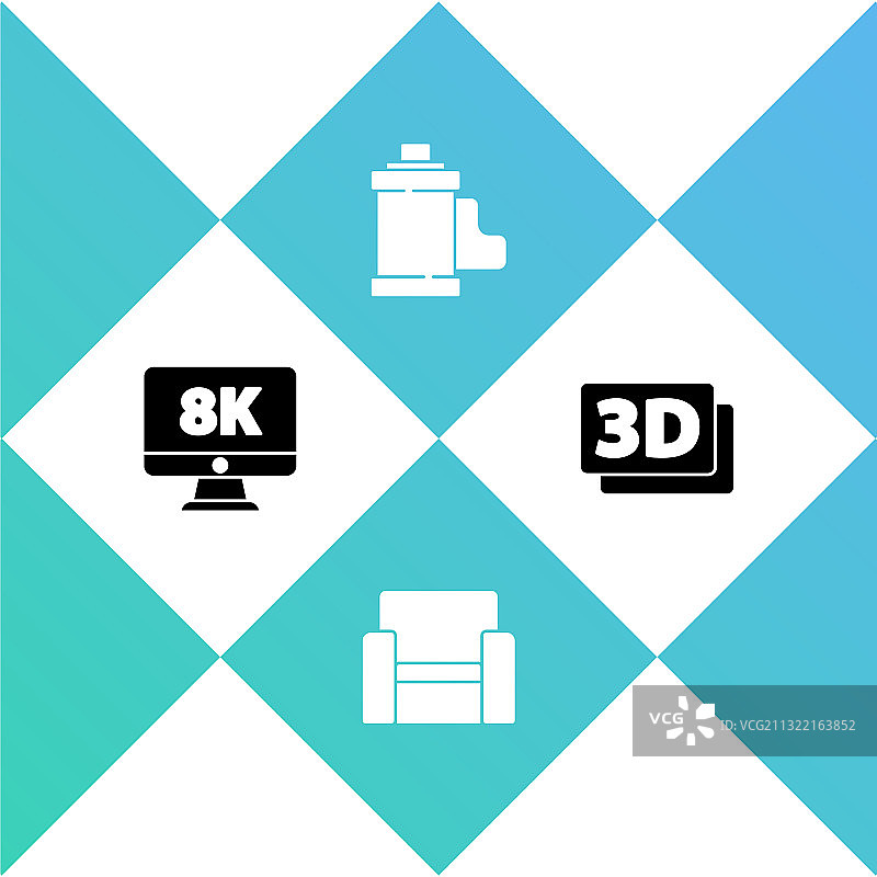 8K电影椅摄影机胶片显示器图片素材