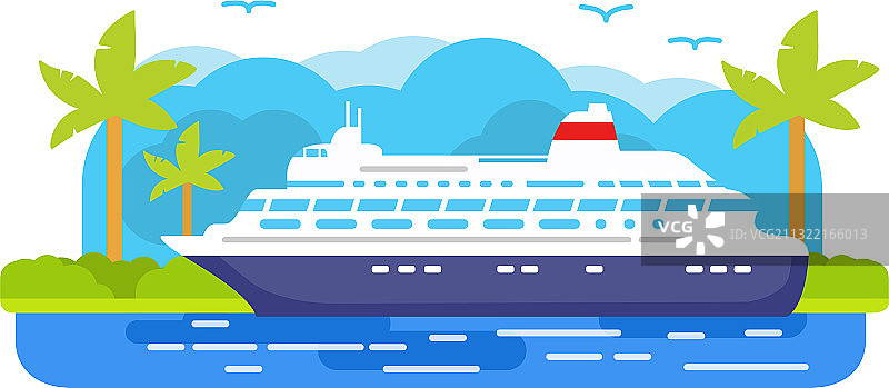 游轮夏季海洋旅行图片素材