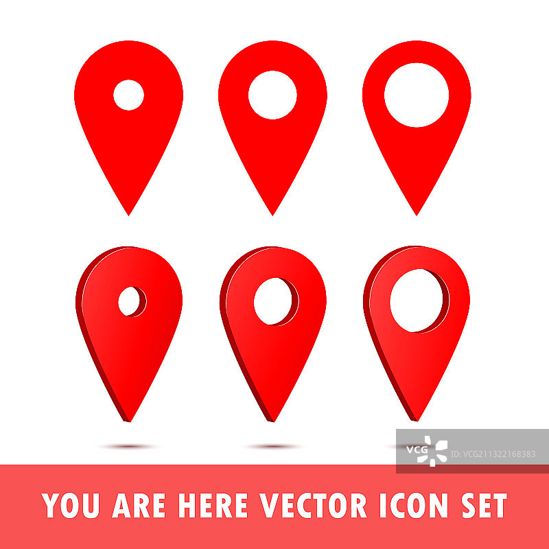 您在这里GPS导航地图指针套装图片素材