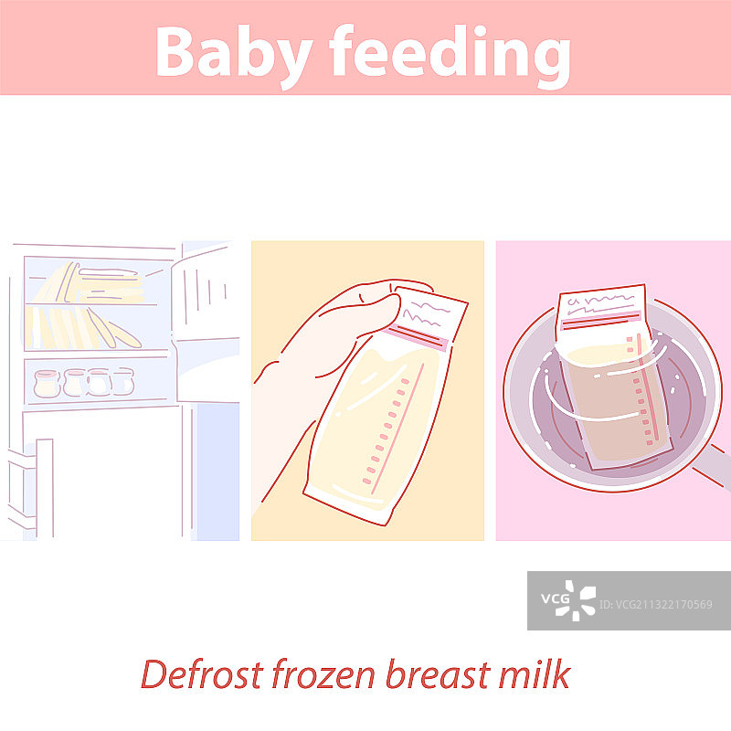 冷冻母乳喂养图片素材