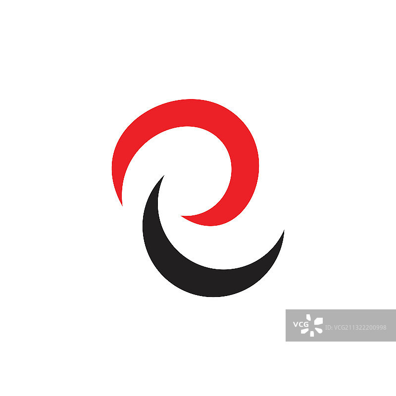 抽象字母曲线简约logo图片素材