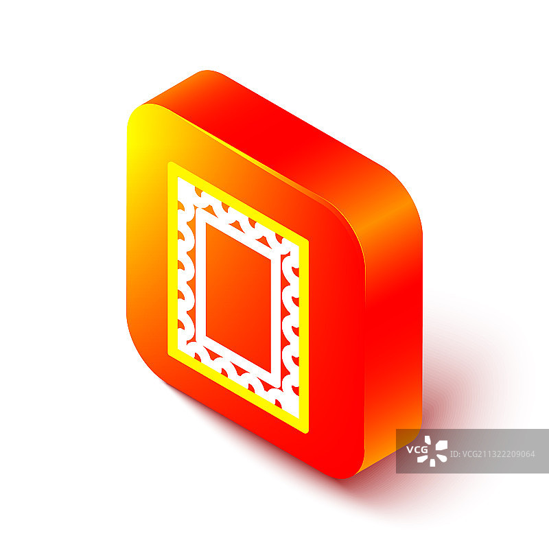 2.5D线条邮票图标，白色背景图片素材